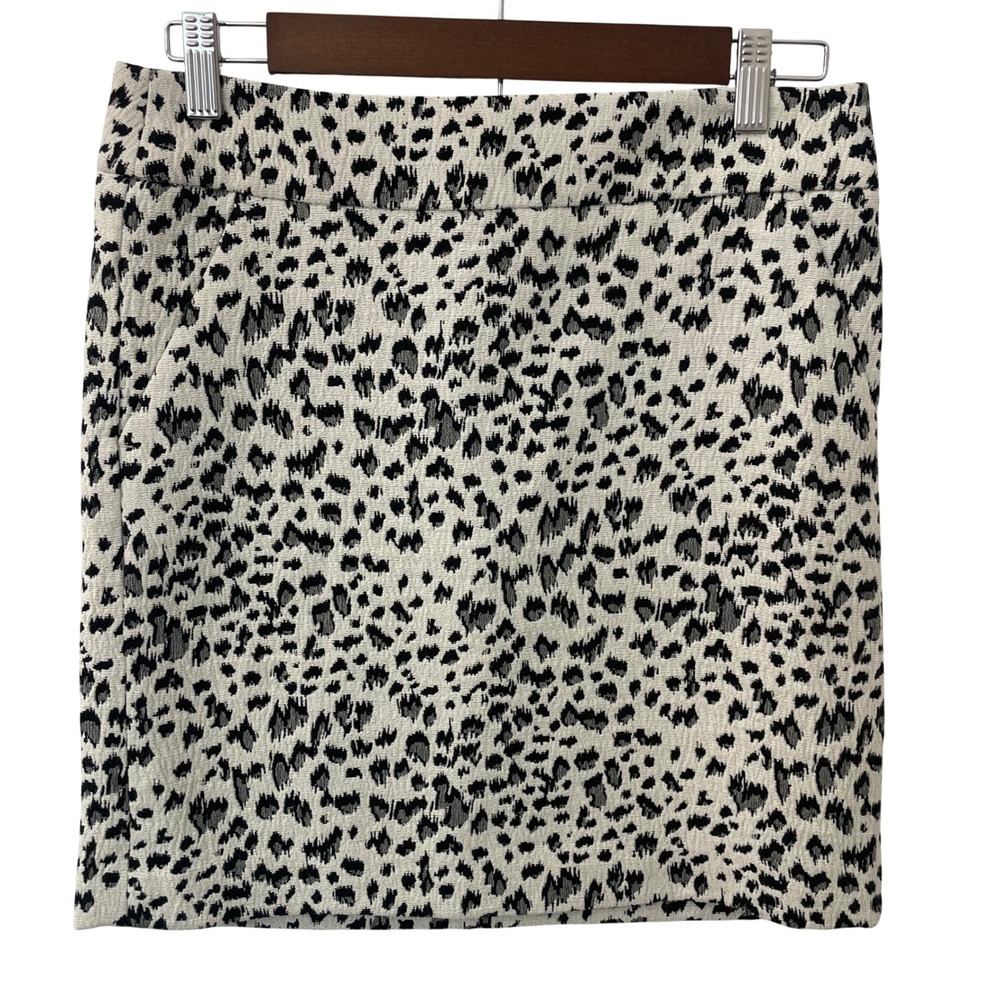 Rag & Bone  Black and‎ white  Leopard Animal Print Mini Skirt  Size 4 Classic